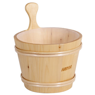 Harvia 7L pine sauna bucket with plastic insert